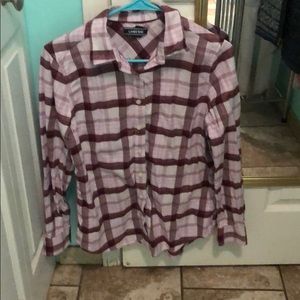 Lands end flannel button down